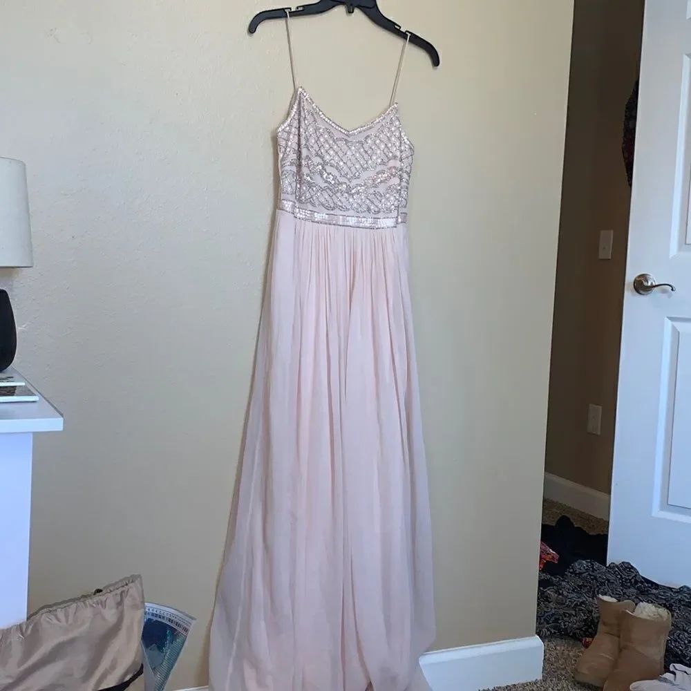 NWT Adrianna Papell blush pink dress, size 4.